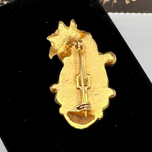 Buddha Green Glass Brooch - Picture 4 of 4